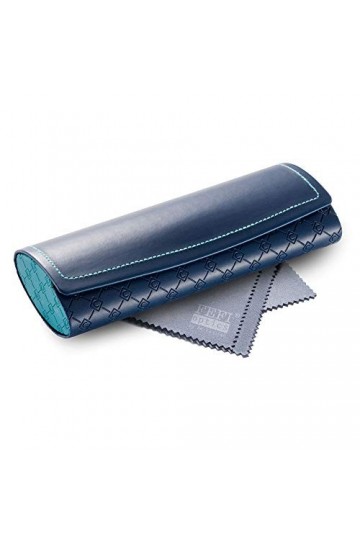 FEFI - Étui à lunettes élégant aspect cuir, marron, M