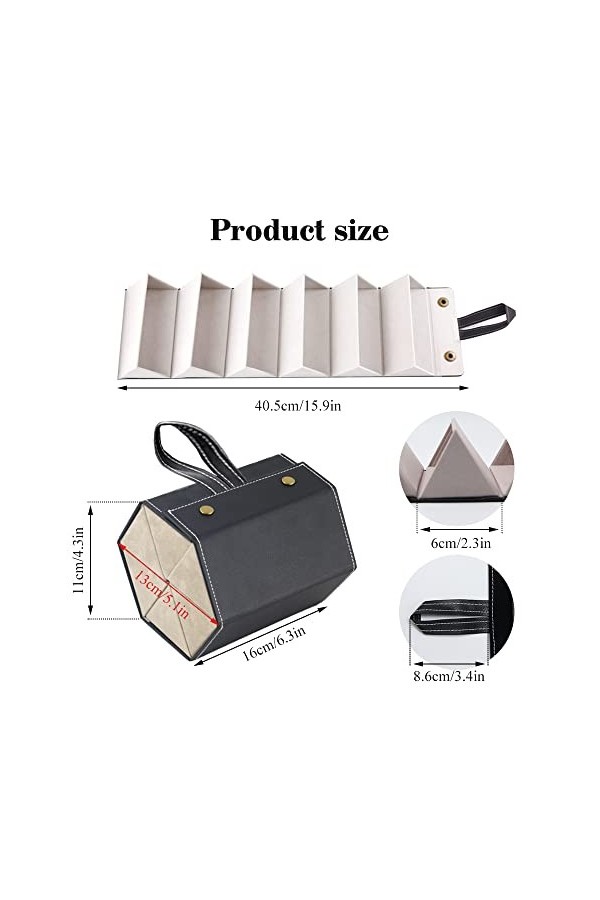 Rebanky Étui à Lunettes Pliable avec 6 Compartiment Boite de Rangement Lunettes Voyage Organisateur Lunette de Soleil Voyage 
