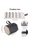 Rebanky Étui à Lunettes Pliable avec 6 Compartiment Boite de Rangement Lunettes Voyage Organisateur Lunette de Soleil Voyage 