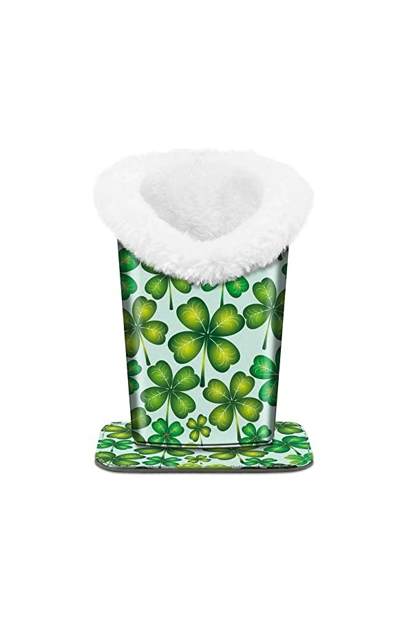 molshine Support de lunettes en cuir doux doublé en peluche avec base magnétique pour bureau, chevet, salon, Vert/fleur, M