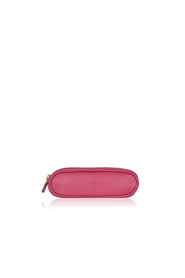 Lakeland Leather Étui à lunettes unisexe en cuir véritable double paire, mauve, taille unique