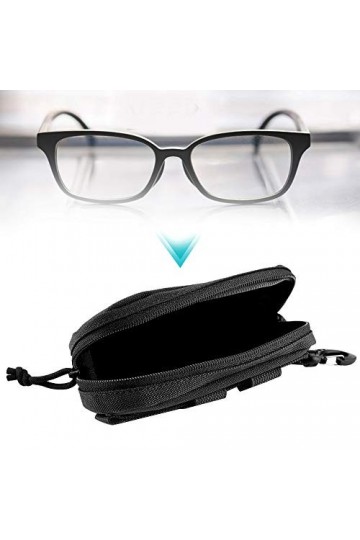 Poche à lunettes, étui à lunettes antichoc sac à lunettes pochette à lunettes pour randonnée voyage pour moto black 