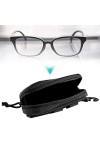 Poche à lunettes, étui à lunettes antichoc sac à lunettes pochette à lunettes pour randonnée voyage pour moto black