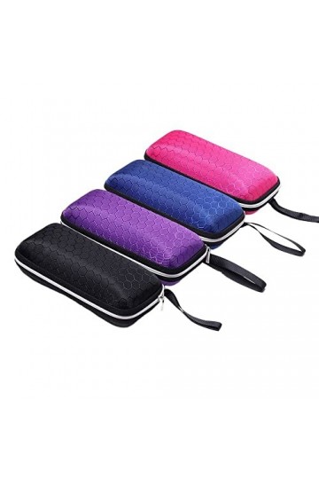 HomeSoGood Lot de 4 étuis à lunettes pour homme et femme avec cordon à fermeture éclair, multicolore, taille unique
