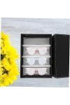 IWOWHERO Étui à Lunettes Multi Grille Organisateur De Stockage De Lunettes Collectionneur De Lunettes Porte-lunettes 4 Boite 