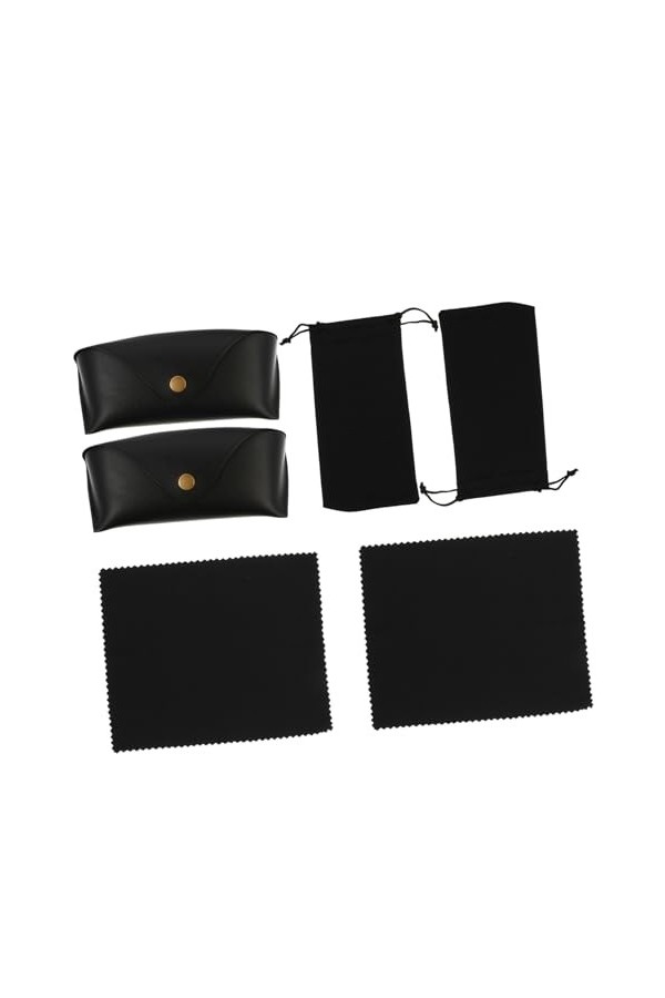 GALPADA 6 Pièces À Lunettes En Cuir À Lunettes Lunettes Sacs De Rangement Pochette De Lunettes De Soleil À Lunettes Dur À Lun