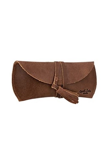 Gusti Cuir Studio - Étui à Lunettes Vincent Pochette à Lunettes Unisexe en Cuir de Vachette Marron Clair 2A156-33-1