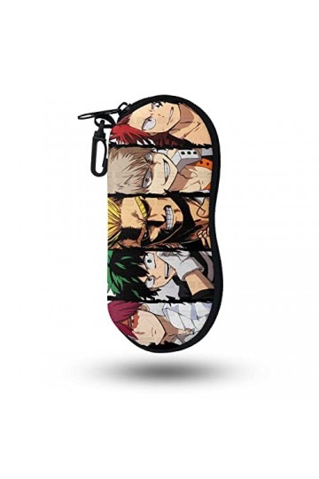 LVMMO Anime My Hero Academia Étui à lunettes souple avec fermeture éclair
