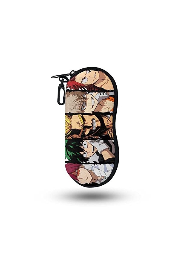 LVMMO Anime My Hero Academia Étui à lunettes souple avec fermeture éclair