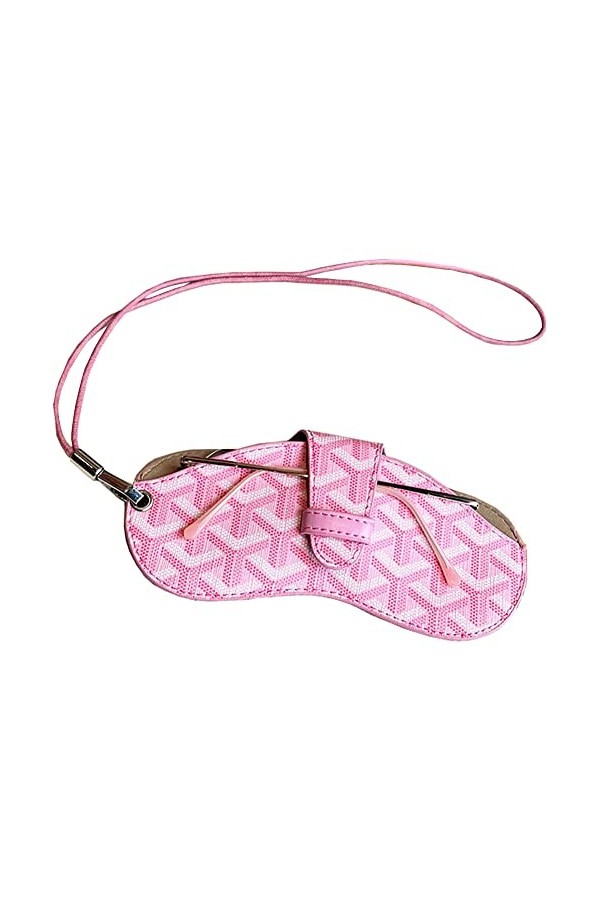 YAMEE Étui à lunettes portable de voyage avec cordon pour lunettes de soleil pour homme et femme, rose, taille unique