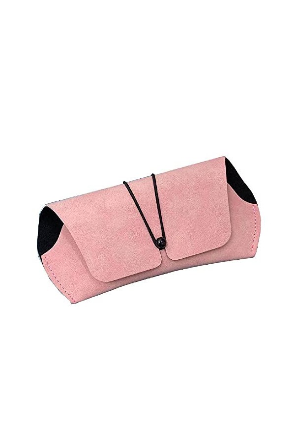 ZKX Sac de Lunettes, Sac de Soleil en Cuir, Sac de Soleil Portables pour Femmes et Hommes, Sac de Lunettes de Soleil en Cuir,