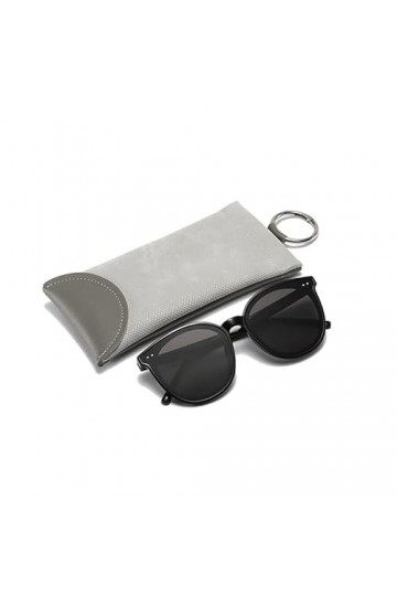 IKAAR Lot de 2 étuis à lunettes souples en polyuréthane - Organiseur de lunettes - Avec clip ceinture pour lunettes de soleil