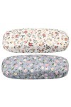 Kichvoe Étui À Lunettes À Coque Rigide 2 Pièces Boîte De Lunettes De Soleil À Fleurs Étui À Étuis De Rangement Pour Lunettes 