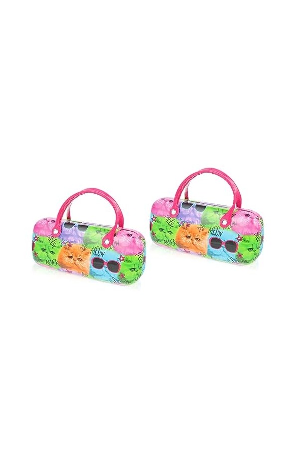 SOIMISS 2Pcs Enfants Créatif Portable Étui À Lunettes Pour Lunettes Pour Femmes Femmes Lunettes Étui À Lunettes En Cuir Lunet
