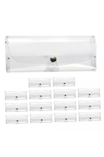 TENDYCOCO 15 Pièces Étui Pour Lunettes Récipient En Plastique Miroir Boîte Clair Étuis À Lunettes De Soleil Étui À Lunettes É