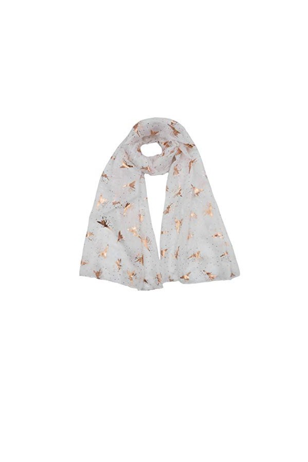 Claudia & Jason® Écharpe de fée à paillettes pour femme Doré rose - Gris - Taille Unique