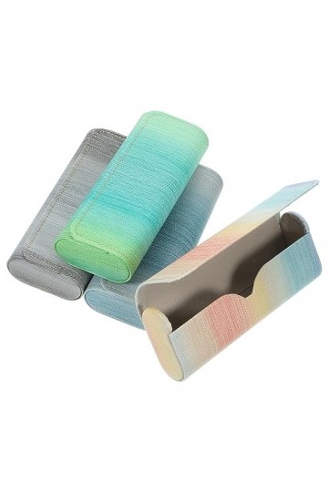 Healvian 4 Pièces à Lunettes Pu Conteneur De Lunettes Protecteur De Lunettes Boîte à Lunettes De Soleil Porte-lunettes En Cui