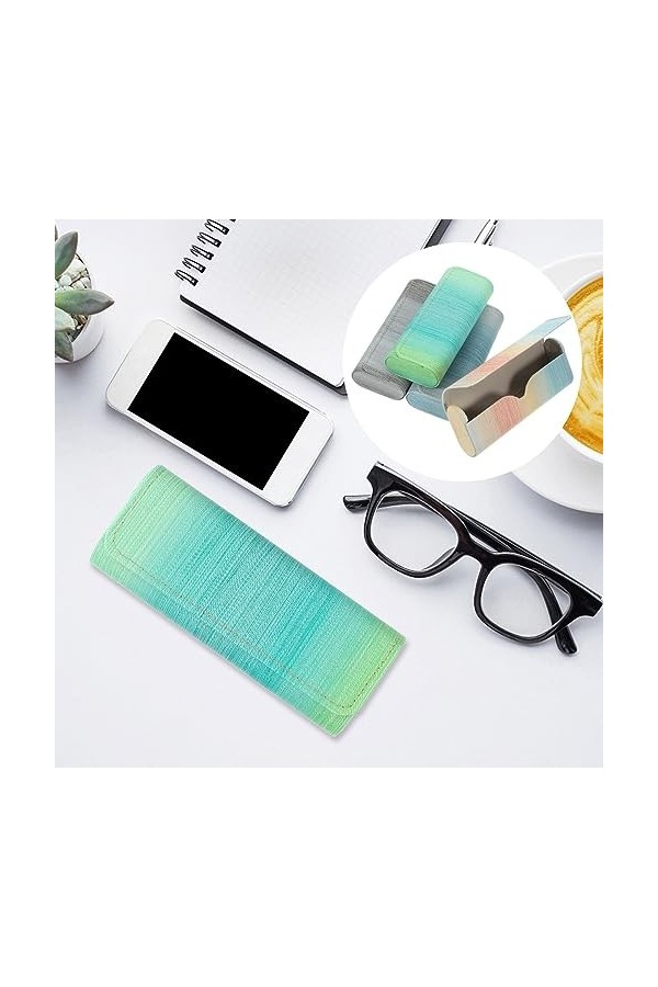 Healvian 4 Pièces à Lunettes Pu Conteneur De Lunettes Protecteur De Lunettes Boîte à Lunettes De Soleil Porte-lunettes En Cui