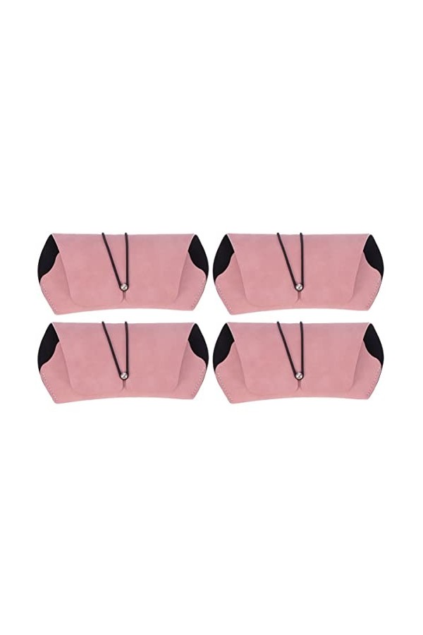 VOSAREA 4 Pièces Boîte De Rangement Pour Lunettes De Soleil Étui à Lunettes Portable En Cuir Lunettes De Mode Pour Femmes Étu