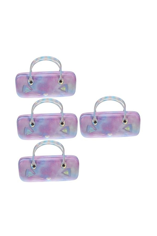 Healeved 3 Pièces Voyage Lunettes De Soleil Lunettes Shell En Cuir Enfant Lunettes De Soleil Lunettes Lunettes Chat Fille Gli