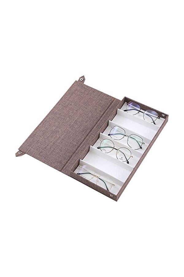 Boîte Daffichage De Stockage De Lunettes À Six Grilles Lunettes De Lunettes De Boîte De Rangement De Lunettes Optiques Boîte