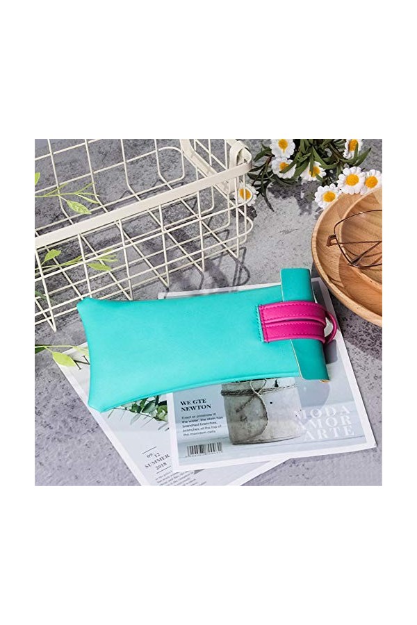 QLSGFBDIM Étui à crayons étui à lunettes Sac à lunettes Sac de rangement simple pour femme portable Sling Sun Suncase Case Ey