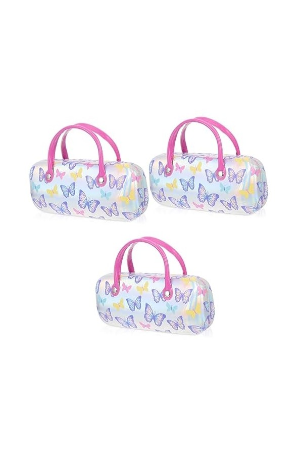 GALPADA 3 Pièces Enfants Créatif Portable Lunettes De Soleil Organisateur Stockage Valise Coque Dure Coloré Décor Étui À Lune
