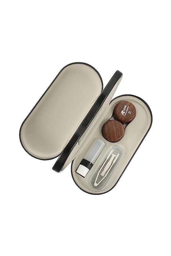 LALAFINA 1 Ensemble Étui À Lunettes À Double Usage Étui À Lunettes En Cuir Lunettes De Mode Boîte De Rangement Multifonctionn