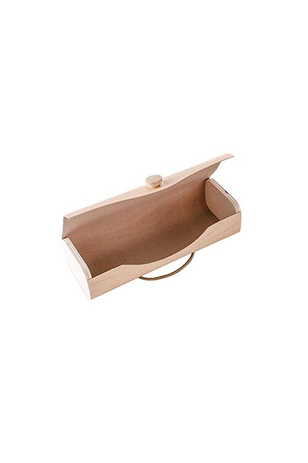 YYJHWECK Étui à crayons Étui à lunettes Portable Lunettes de soleil en bois Boîte Étui Lunettes Lunettes Clam Shell Protector