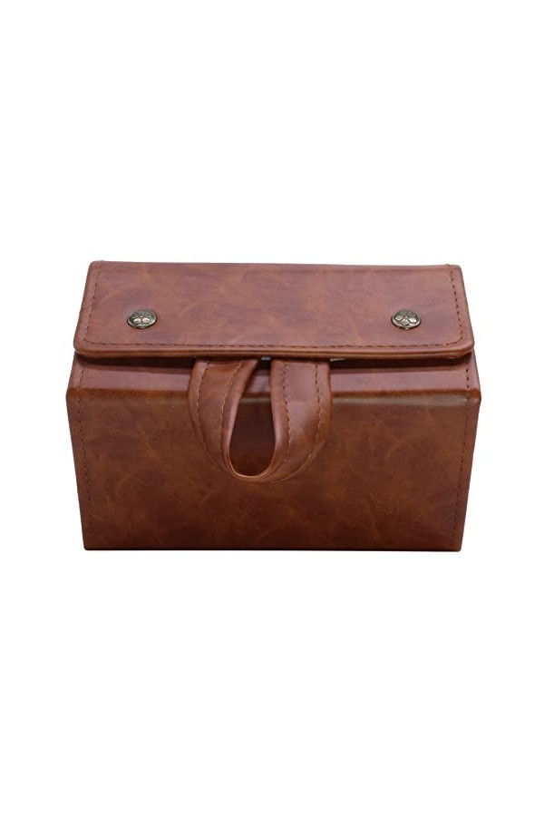 MAFENLY Boîte de rangement pliable pour 6 lunettes de soleil, 6 prises en polyuréthane - Noir - X-Large