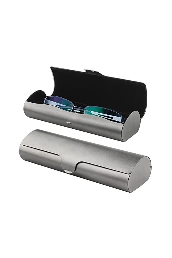 La Desire Étui à lunettes en aluminium rigide, étui à lunettes léger, étui à lunettes mince, étui à lunettes mat givré, desig