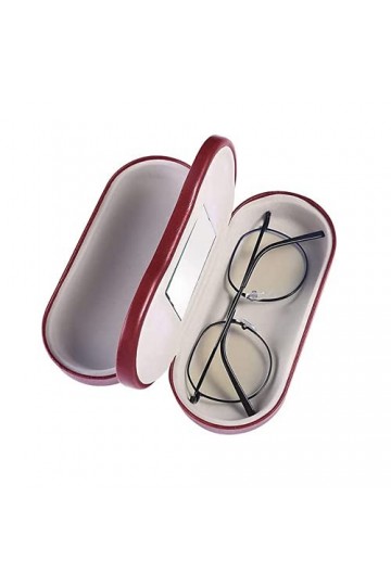 Green travel Étui à lunettes double pour 2 lunettes, étui à lunettes rigide double face, étui à lunettes portable, étui à lun