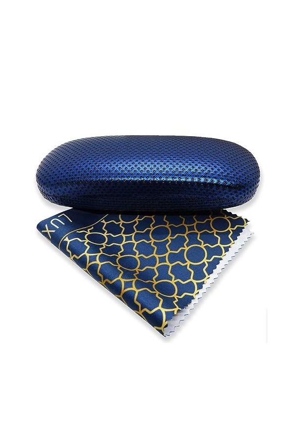 BELESI Étui à lunettes rigide avec chiffon de nettoyage XL - Étui à lunettes pour homme et femme - Étui rigide - Étui à lunet