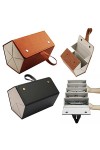 Organisateur de Lunettes Soleil avec 5 Compartiments,Cuir PU Étui à Lunettes,Étui de Transport Ranger Lunettes de Soleil,Boît