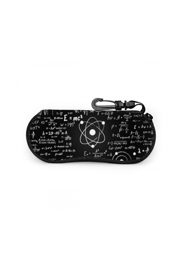 Étui à lunettes, calculs de formules scientifiques inscrites au tableau noir Lunettes de soleil de physique Étui souple Étui 