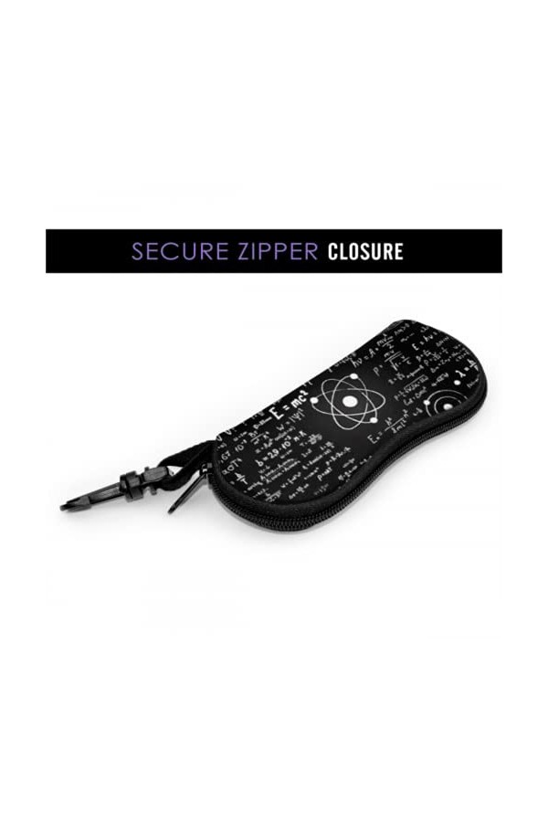 Étui à lunettes, calculs de formules scientifiques inscrites au tableau noir Lunettes de soleil de physique Étui souple Étui 