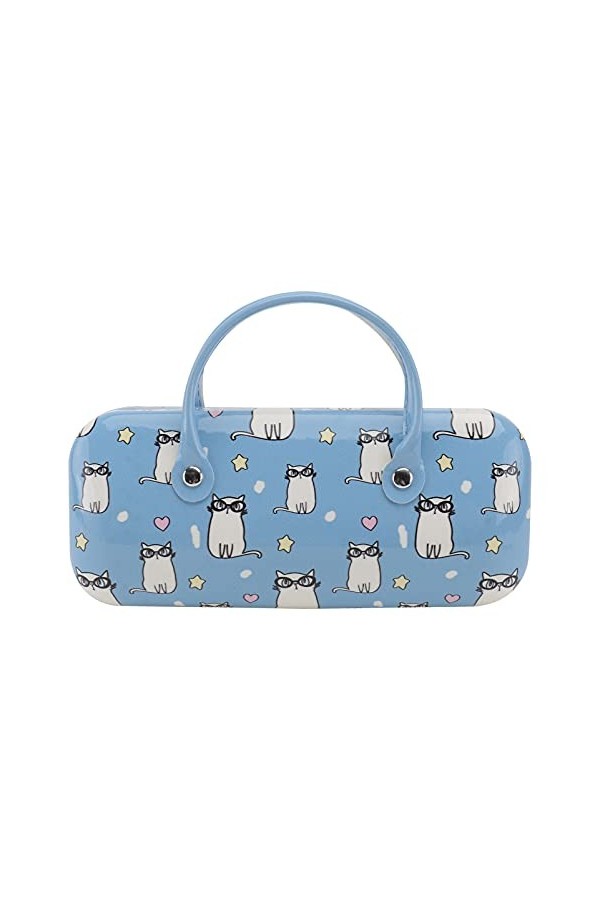 Holibanna Étui à lunettes en cuir synthétique avec poignée pour enfants - Bleu clair