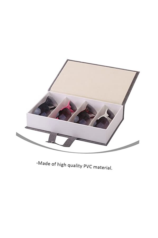 Holibanna Présentoir 4 Verres Support Détui à Lunettes De Soleil Vitrine De Lunettes De Soleil Tiroirs De Rangement Caisson 