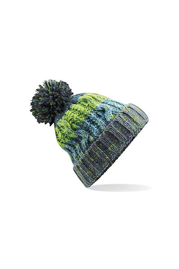 ASVP Shop Tire-Bouchon Câble Tricoté Bobble Chapeau Plain Hommes Femmes Bonnet Chaud Hiver Pom Wooly Cap
