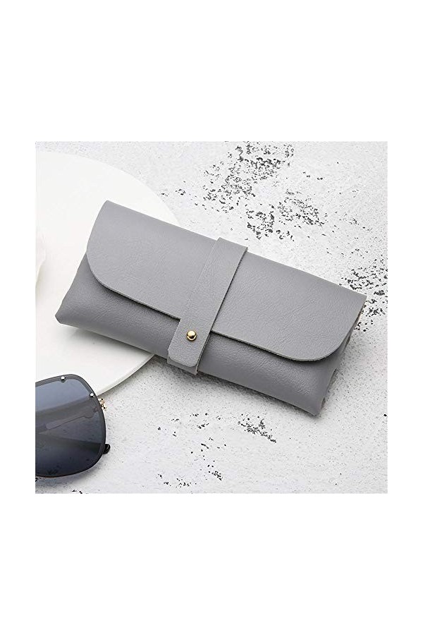 YYJHWECK Mode Hommes Femmes Lunettes de Portable Boitier Magnétique En Cuir PU Boîte de Lunettes Pliable Pour Lunettes De Vue