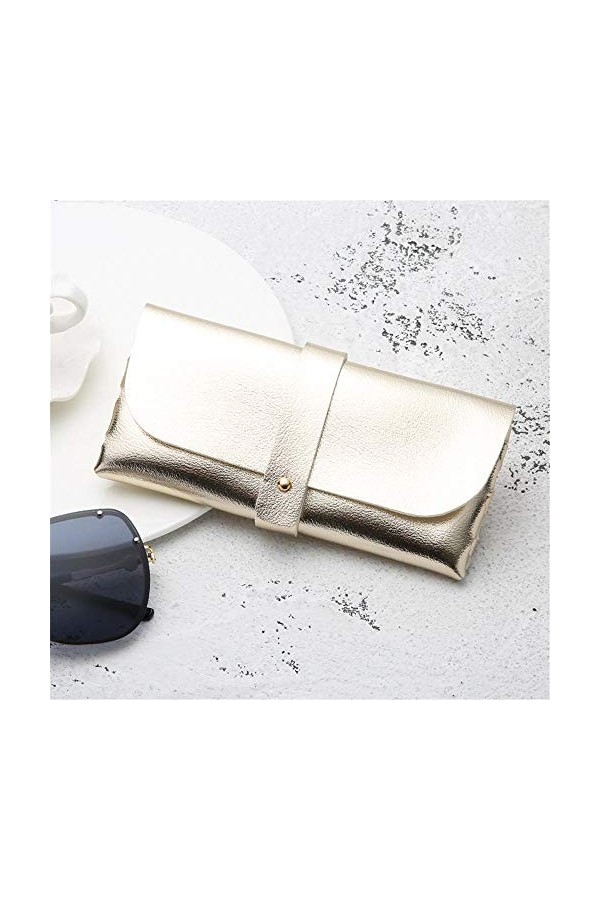 YYJHWECK Mode Hommes Femmes Lunettes de Portable Boitier Magnétique En Cuir PU Boîte de Lunettes Pliable Pour Lunettes De Vue