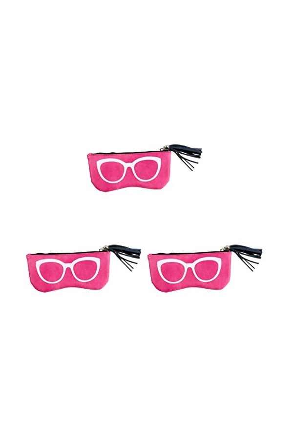FRCOLOR 3 Pièces Pochette Pour Lunettes De Soleil Coquille De Lunettes Porte-lunettes Étui à Lunettes Sac De Rangement Pour L