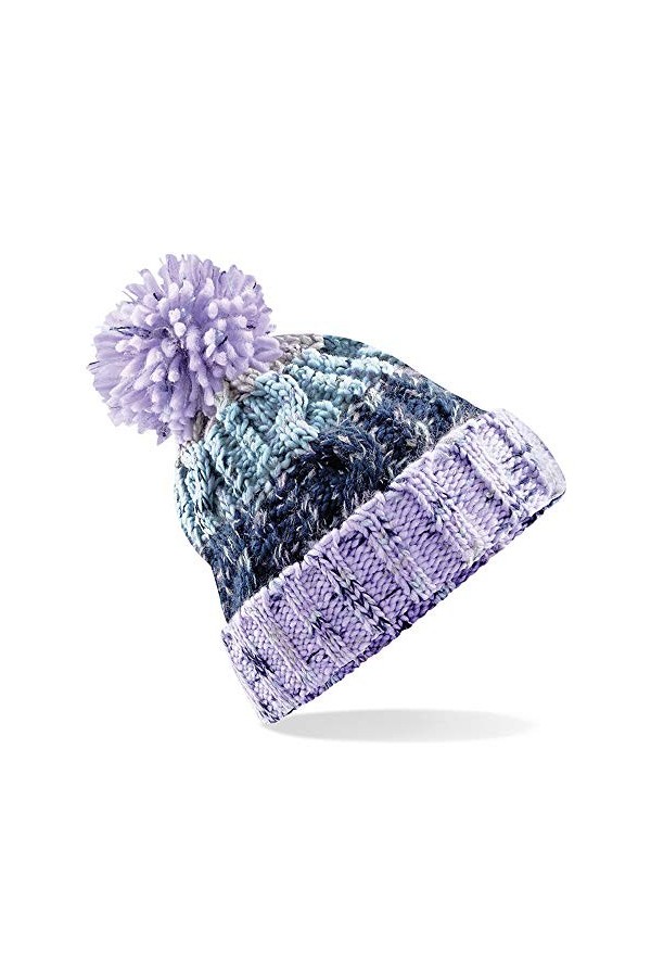 ASVP Shop Tire-Bouchon Câble Tricoté Bobble Chapeau Plain Hommes Femmes Bonnet Chaud Hiver Pom Wooly Cap