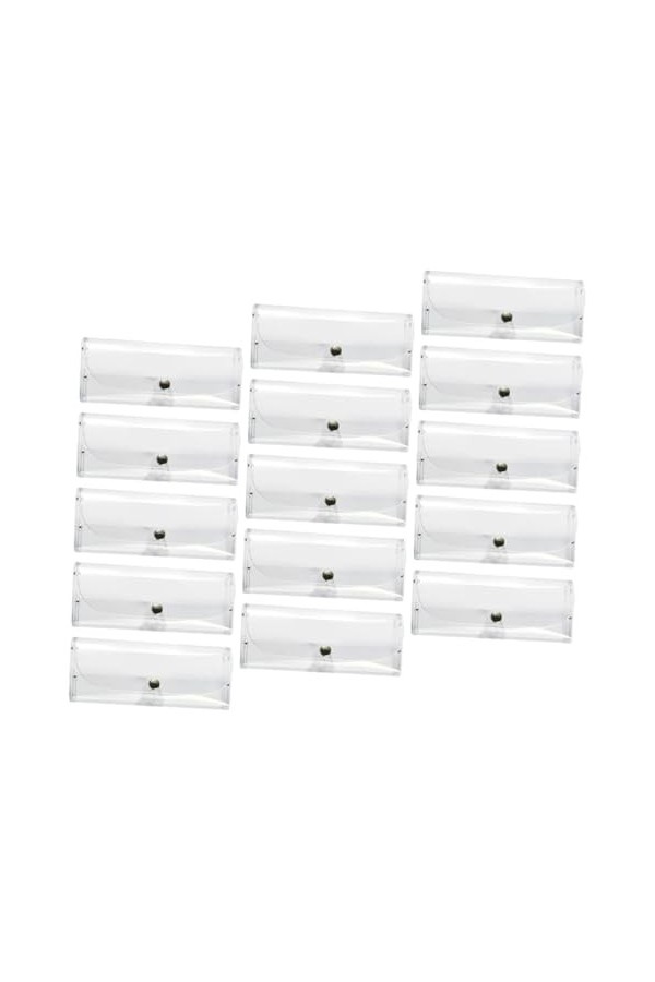GALPADA 15 Pièces Étui À Lunettes Transparent Étui À Lunettes De Voyage Étui À Lunettes Avec Bouton Étuis À Lunettes Étui En 