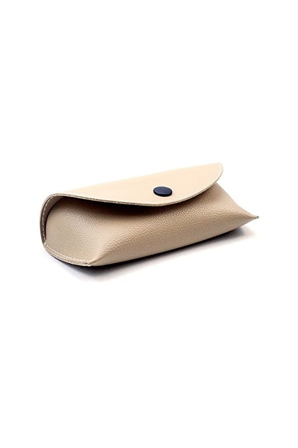 RISEDS Étuis À Lunettes Lunettes de Soleil étui en Cuir étui à Lunettes Souple étui à Lunettes à Rabat Color : Beige, Size :