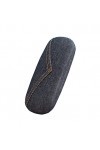 Étui à lunettes rigide en bois, étui de protection pour lunettes de soleil avec chiffon de nettoyage, jeans, chair, taille un