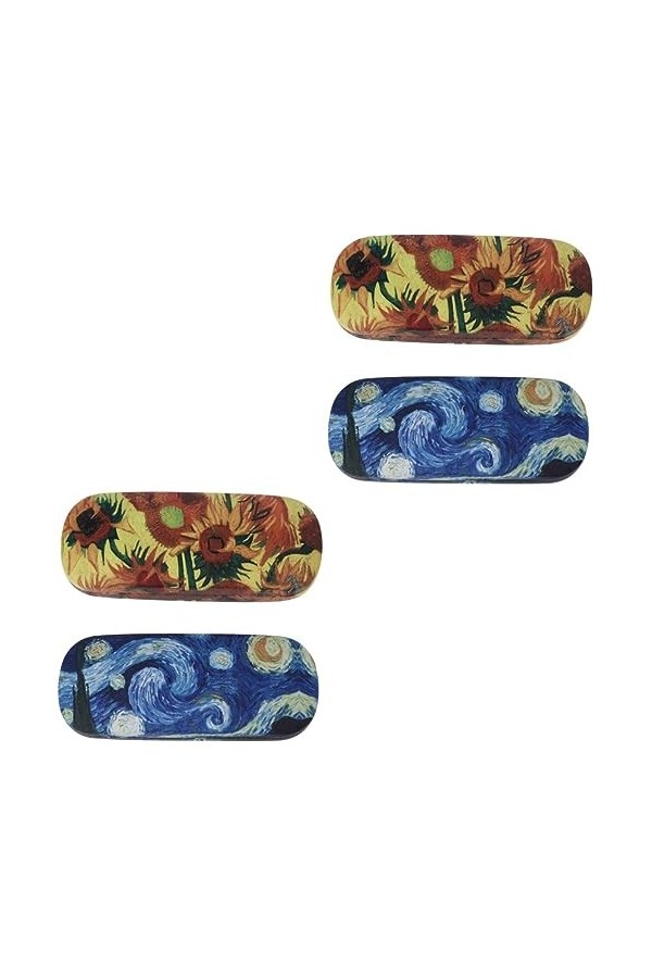 SOIMISS 4 Pcs Couleur Vincent Stockage Rétro Dame LArt Unisexe Cas Idéaux Gogh Lunettes Nuit Étoile Ciel Nature QuelquUn Fe