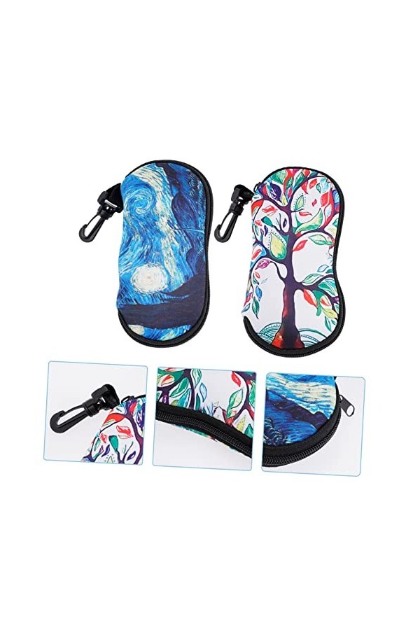 VANZACK 2 Pièces Sac De Lunettes De Soleil Porte- à Lunettes à Lunettes De Soleil Pour Le Surf à Lunettes De Soleil Coque Rig