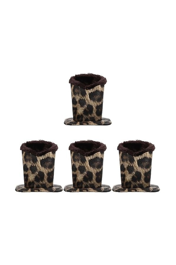Holibanna Boîte De 4 Pièces Porte-lunettes En Cuir Supports De Lunettes En Peluche Porte-lunettes Doublé De Peluche à Lunette