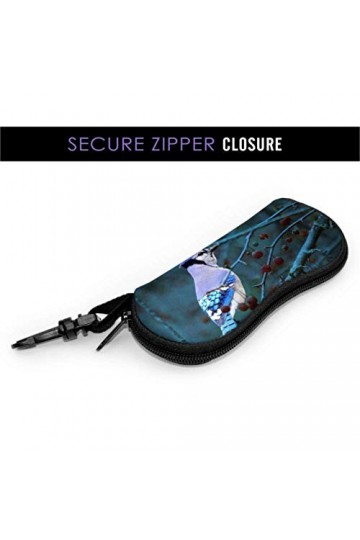 Étui à lunettes, étui souple pour lunettes de soleil Blue Jay Twilight Étui à lunettes en néoprène ultra léger avec fermeture